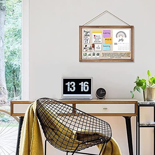 Emfogo 16X11 Wood Bulletin Boards With Linen Wall For Home Kitchen Office Decorative Hanging Pin Board Frame Cork Light Boards For Bedroom Pack Of 2 #TOP5