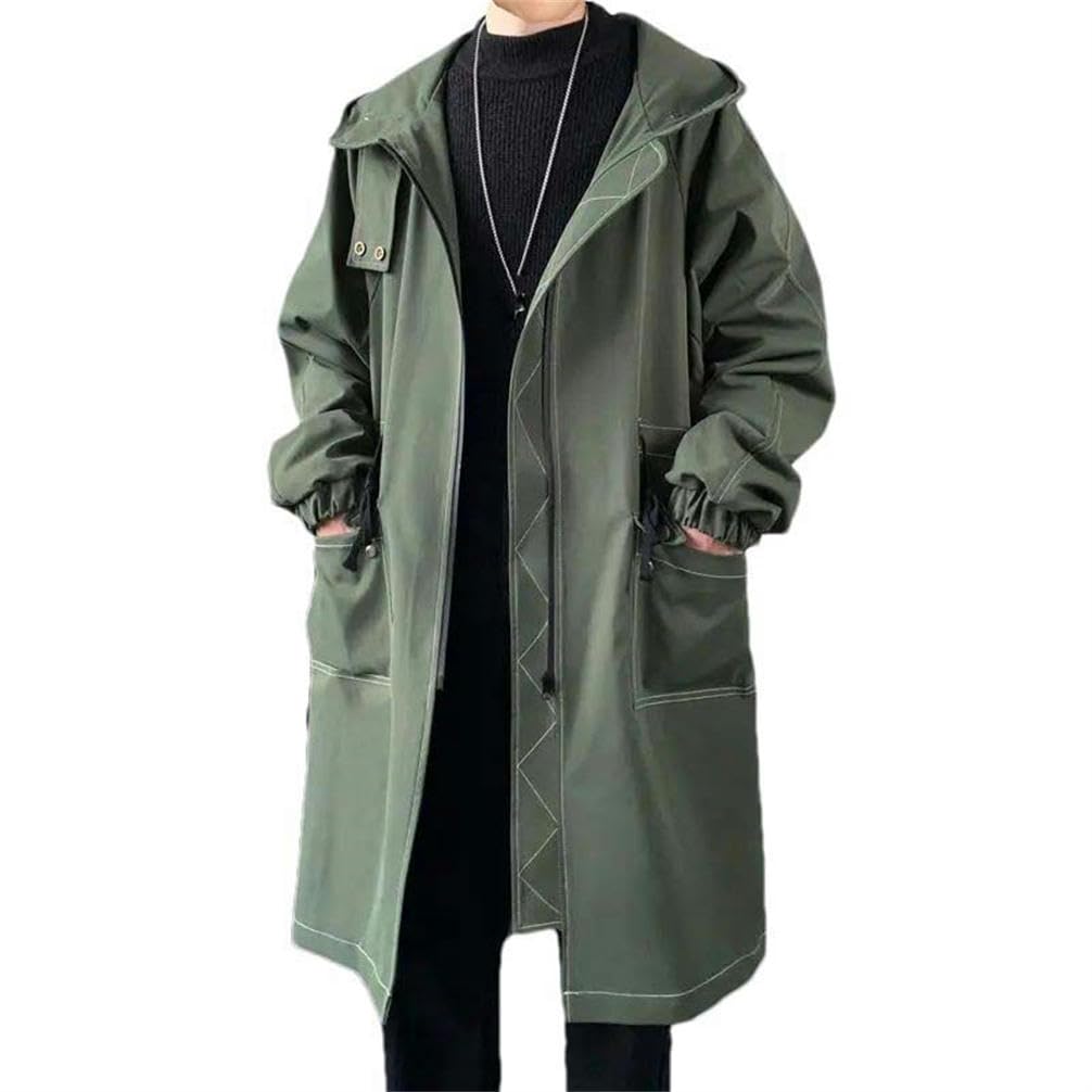 Chaqueta de manga larga con capucha para hombre estilo casual liso 6