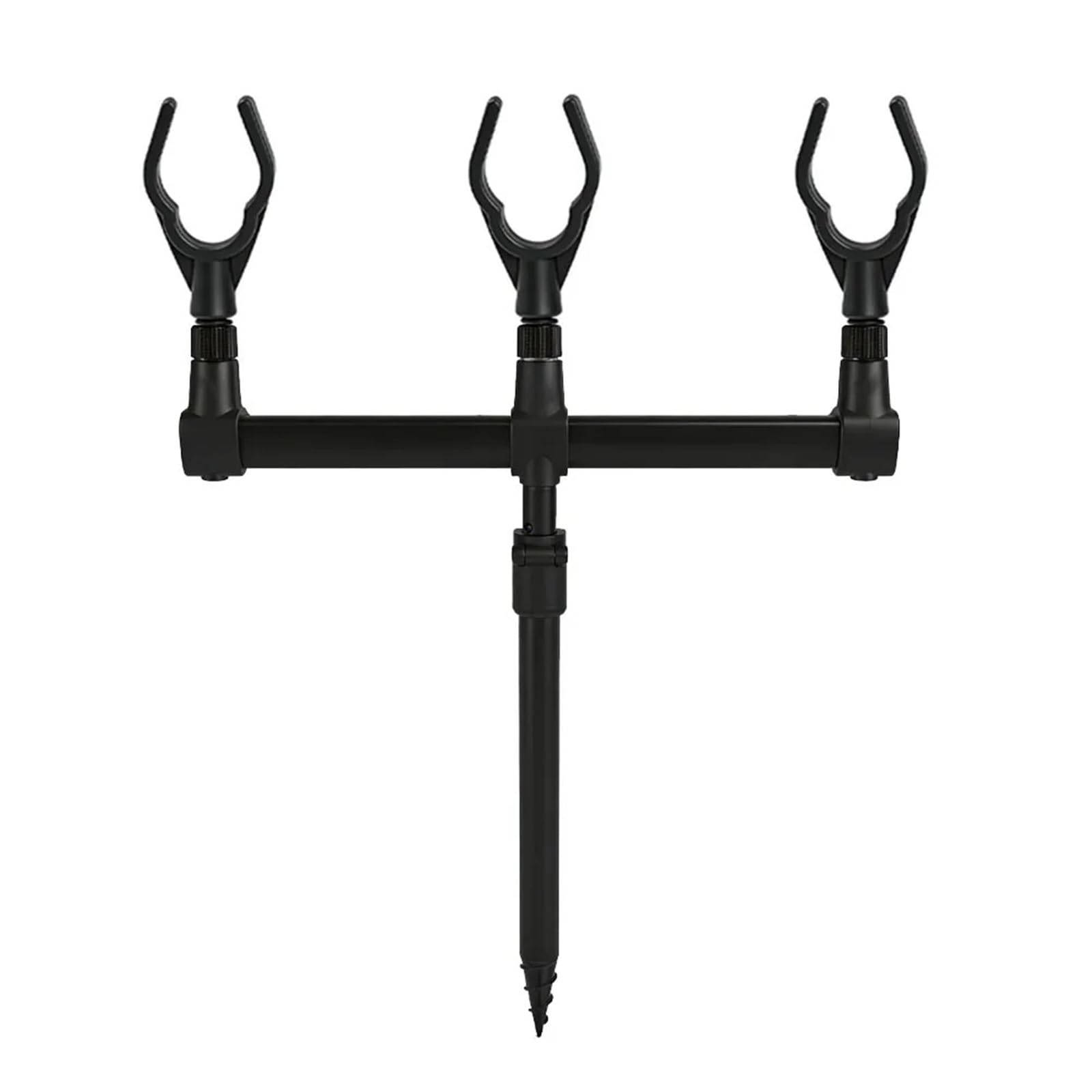 XCTDSVAH Rod Rests Fishing 23-75cmMulti-Rod Stand Adjustable Telescopic Ground Insert Stable Load-Bearing Accessory(Balck L)