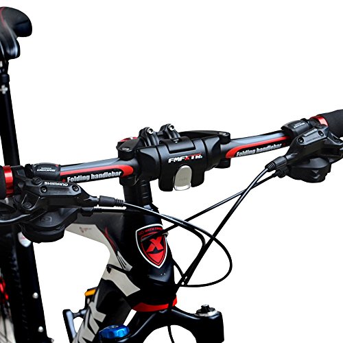 UPANBIKE Bike Folding Handlebar Aluminum Alloy Scooter Handlebar Quick Release Foldable Bar 31.8mm/25.4mm (Black+Blue)