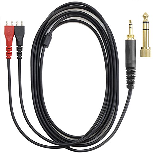Okuli Reemplazo Cable de Audio Compatible con Sennheiser HD25-SP, HD224, HD420, HD520, HD530, HD222 Auriculares Cover