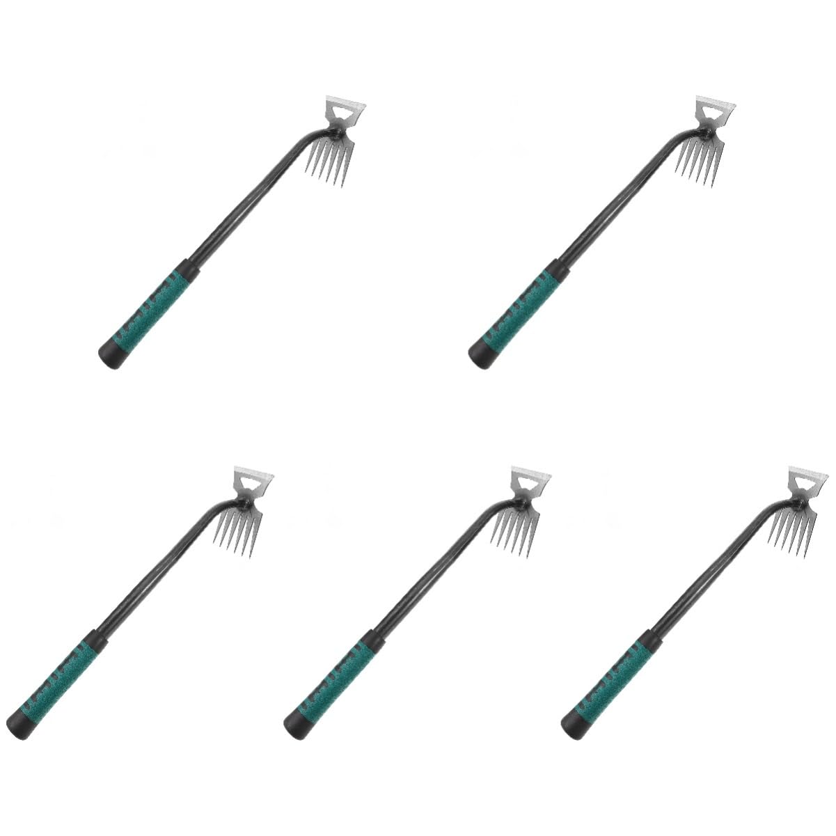 Toddmomy 5pezzi Attrezzo per Giardinaggio Ergonomico Acciaio Estirpatore Erbacce con Punta Curva e Manico Antiscivolo per Rimozione delle Erbacce nel Giardino