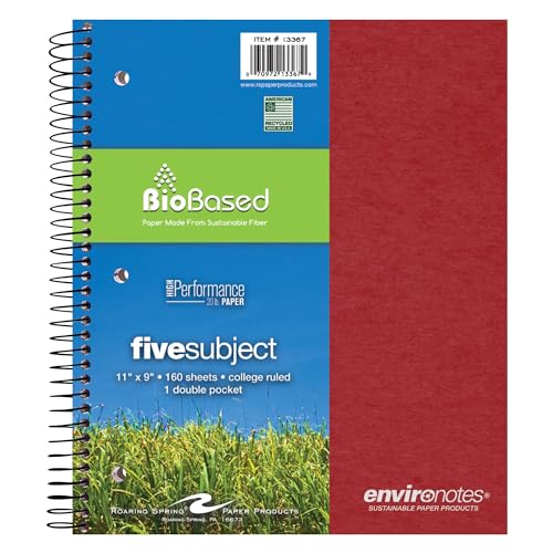 Roaring Spring Environotes 5 Subject Spiral Notebook