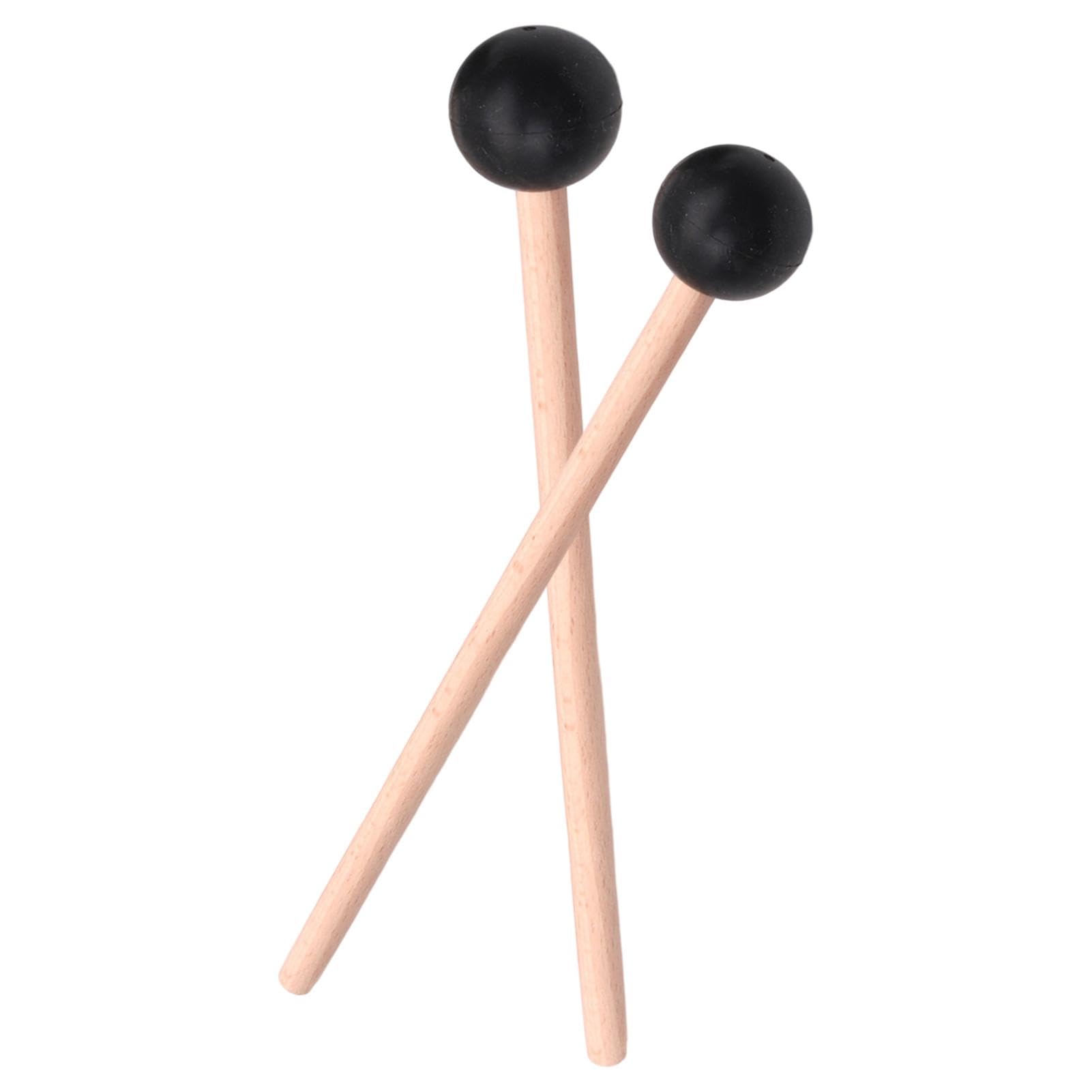 Maillets de percussion en caoutchouc | Maillets de xylophone avec tête en caoutchouc | Baguettes de batterie pour percussion comme tambour de langue, xylophone, carillon, handpan