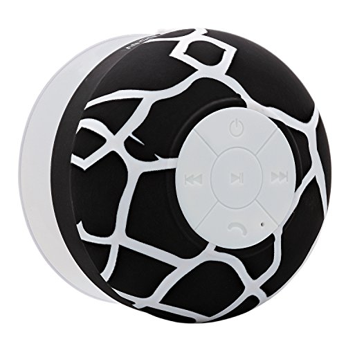 Aduro AquaSound WSP20 Shower Speaker, Portable Waterproof Wireless Bluetooth Speaker (Black Giraffe)