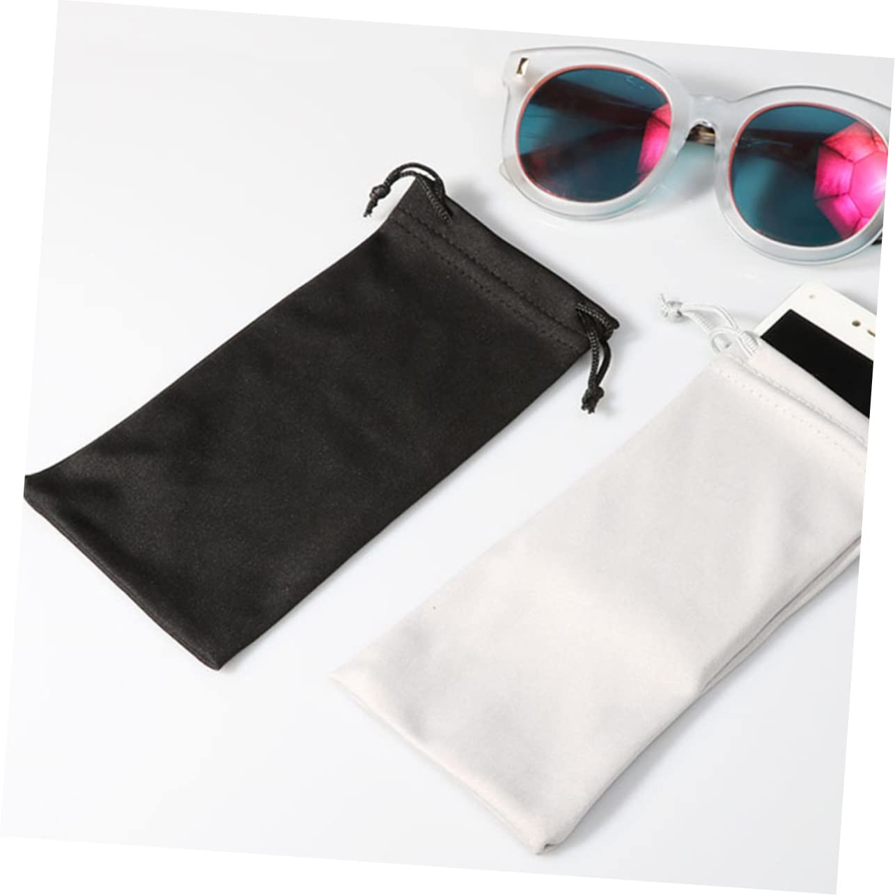 Supvox Kordelzugtasche Für Sonnenbrillen Sonnenbrillenetui Herren Taschen Goggle Sonnenbrillentasche Hartschalenetui Für Sonnenbrillen Schnee Skibrillen Black Flanell