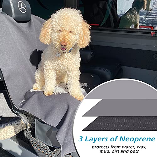 Malo'o Seatguard 100% Waterproof Universal Car Seat Cover - Neoprene Waterproof Material - Largest On Market, Universal Fit, Truck Seat Covers, Van Seat Protector, Dog Seat Cover, #TOP6