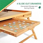 ALL4JIG 1500PCS Portable Puzzle Table with Legs, Adjustable Jigsaw Puzzle Board with 4 Drawers & Cover, 3-Tilting-Angle Jigsaw Puzzle Table for Adults