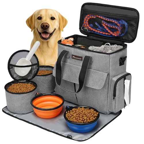 Modoker Dog Travel Bag, Weekend Pet Travel Set for...