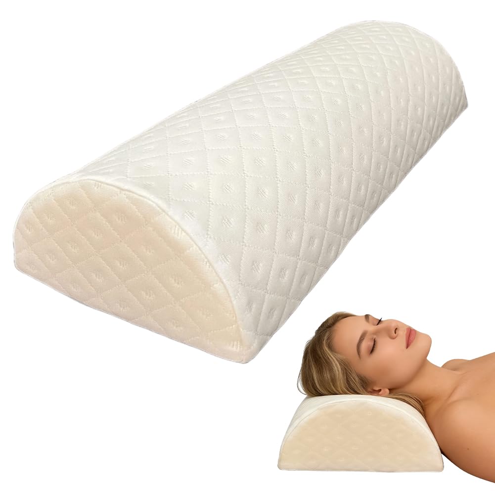 Ergonomiczna poduszka półksiężycowa dla osób śpiących na boku, ortopedyczna rolka pod kark i kolano z pianki z pamięcią kształtu, poduszka na nogi i poduszka do przechowywania, do talii, kolan, nóg