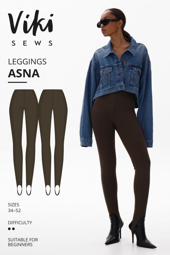 Vikisews Paper Sewing Pattern Asna Leggings UK 4-22