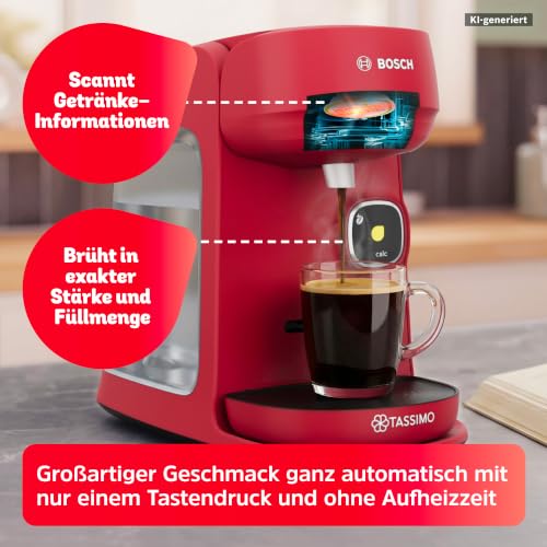 Bosch Tassimo harmony Kapsel-Kaffeemaschine, TAS173B, rot – Ansicht 6