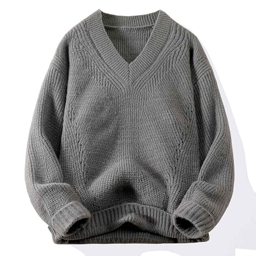 Mens V Neck Texture Sweater Casual Cable Knitted Comforable Breathable Solid Color Fall Winter Ribbed Chunky Sweaters2
