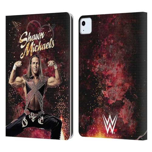 Head Case Designs Officially Licensed WWE LED Image Shawn Michaels Leather Book Wallet Case Cover Compatible with Apple iPad Air 2020/2022