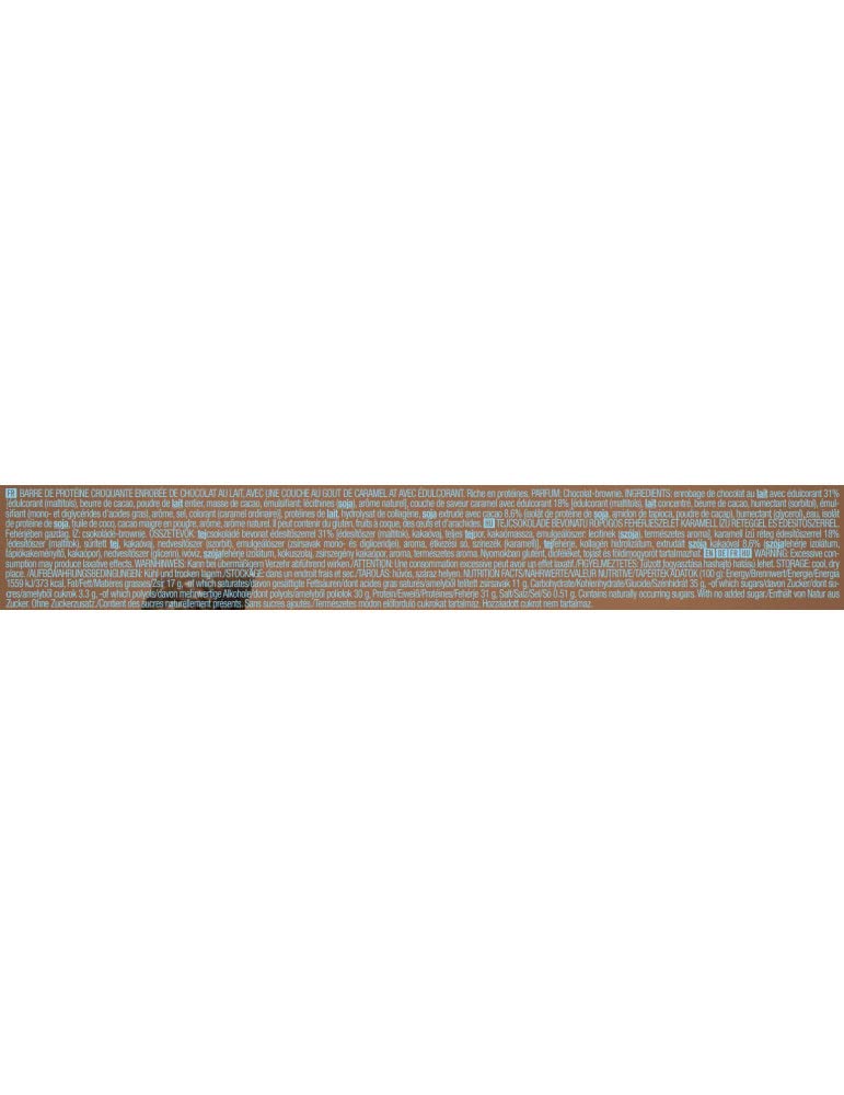 BioTechUSA Crush Bar Barretta multi-strato senza zuccheri aggiunti, con 20 g di proteine, 12 * 64 g, Brownie al cioccolato