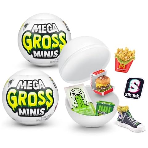5 Surprise Mega Gross Minis by ZURU Boys Mystery Collectible Minis Brands Parody, Toys for Boys and Girls 3+, Halloween Toy Cover