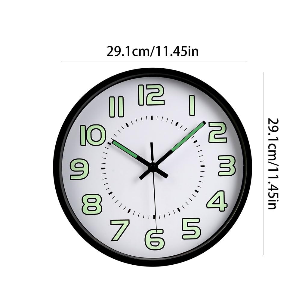 Orologio da parete Orologio da parete digitale luminoso rotondo semplice Orologio silenzioso Orologio al quarzo for la casa Soggiorno Camera da letto Reloj De Pared