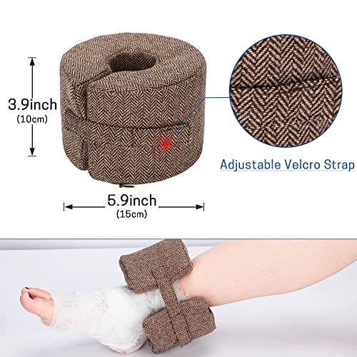 Image of SWISSELITE Foot Elevation Pillow Ankle Heel Protector Wedge Foot Support Cushion Anti-Bedsore Zipper Removable Cover Sleeping Rest - Nursing Cushion for Recovery
