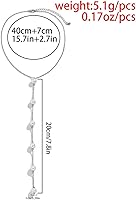 Vista 6 de Collar largo de perlas para mujer, collar clásico de perlas de imitación en Y, collar de cadena de perlas de imitación sexy, collar de perlas