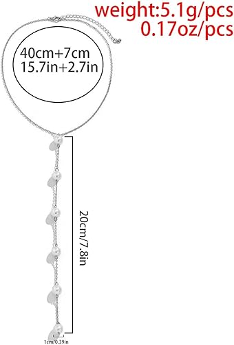 Miniatura 6 de Collar largo de perlas para mujer, collar clásico de perlas de imitación en Y, collar de cadena de perlas de imitación sexy, collar de perlas con