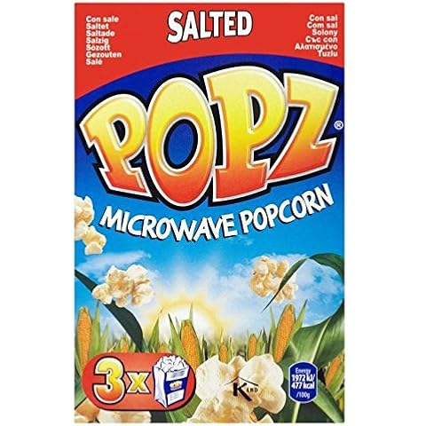 Popz Salted Microwave Popcorn 3 x 90g Cover