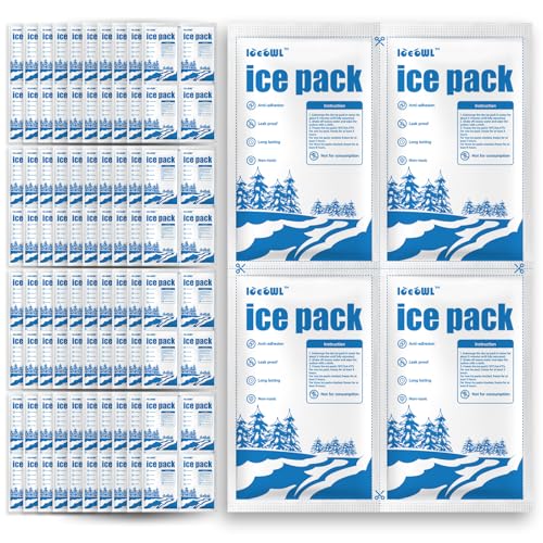 Image of Dry Ice Packs for Shipping Non-Stick for Food TUV and SGS Tests Double-Sided Absorption Long Lasting Shipping Cold Packs for Coolers Lunch Bags Freezer