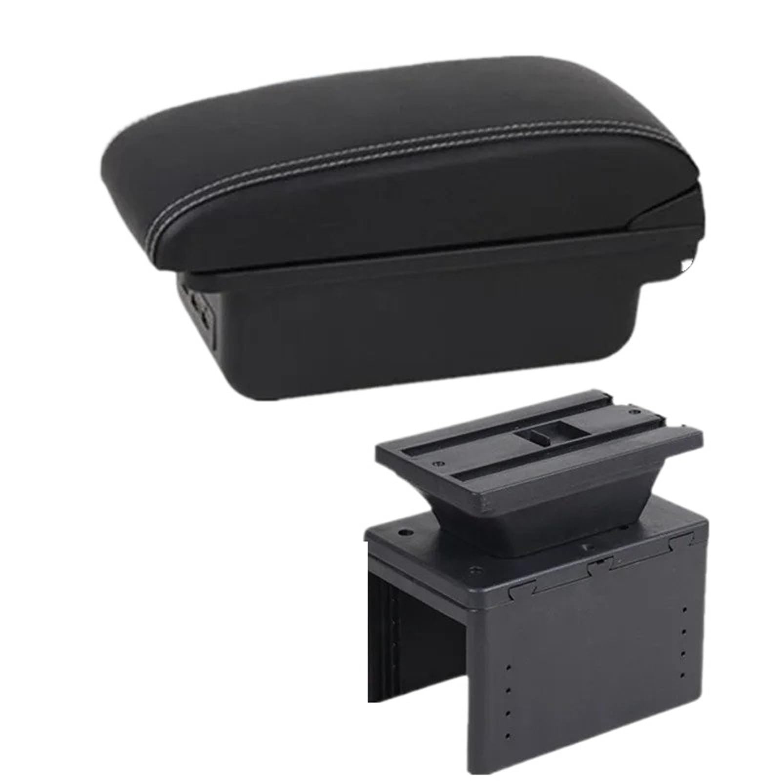 AWGNTQQ Car Armrests For Captur For Clio 5 Car Armrest Box Central Storage Box Retrofit Accessories(B style white line)