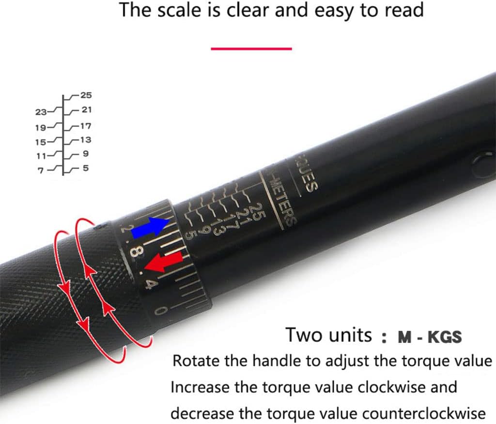 Saddgo 5-100フィートポンド トルクレンチ 1/2ドライブ ソケット