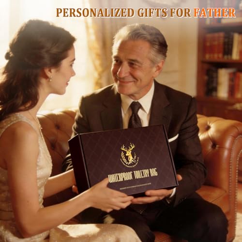 Aganmi Personalized Hanging Leather Toiletry Bag