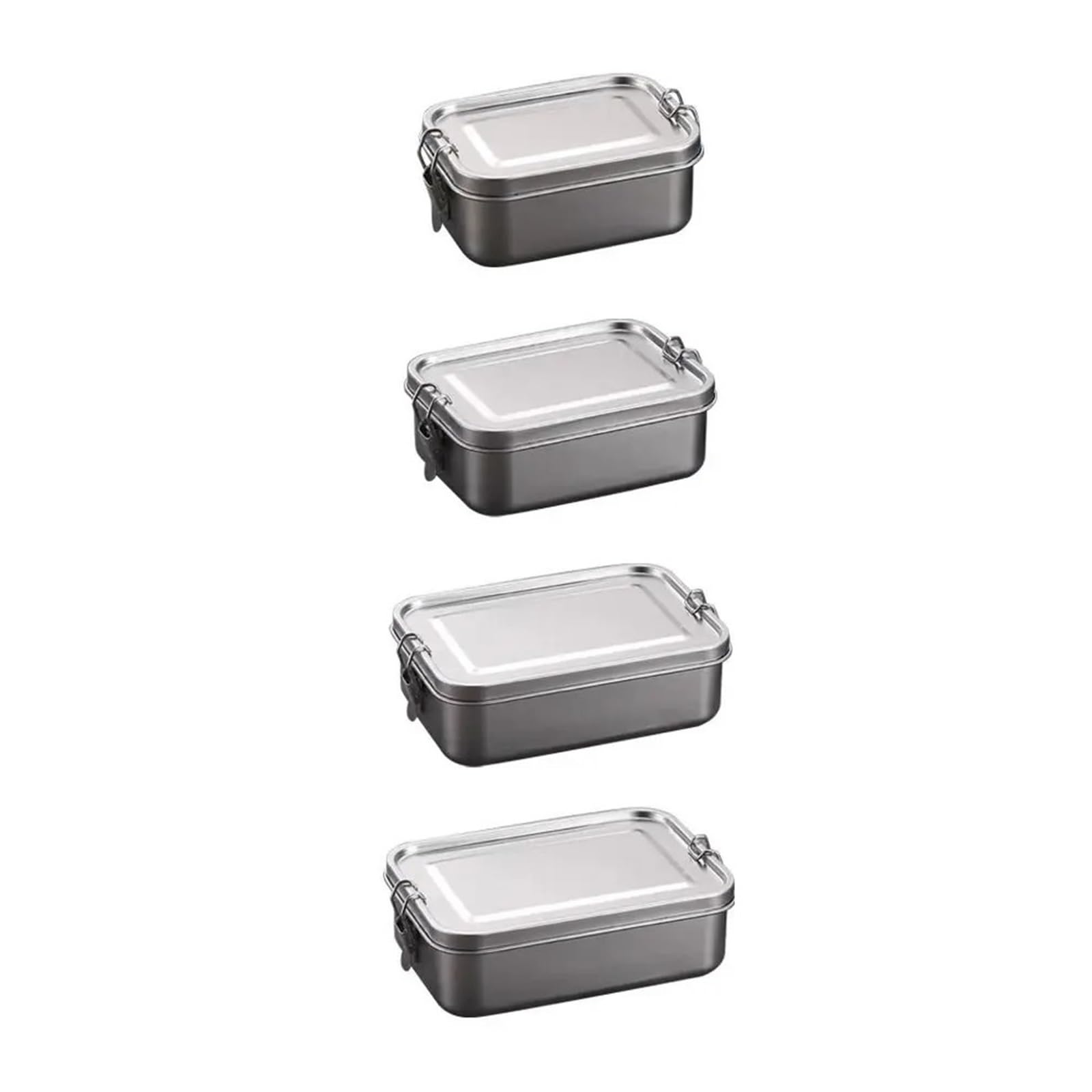 Fiambrera cuadrada de gran capacidad con tapa, contenedor almuerzo a prueba fugas for exteriores, 6 uds Para Barbacoa Camping(550ml)