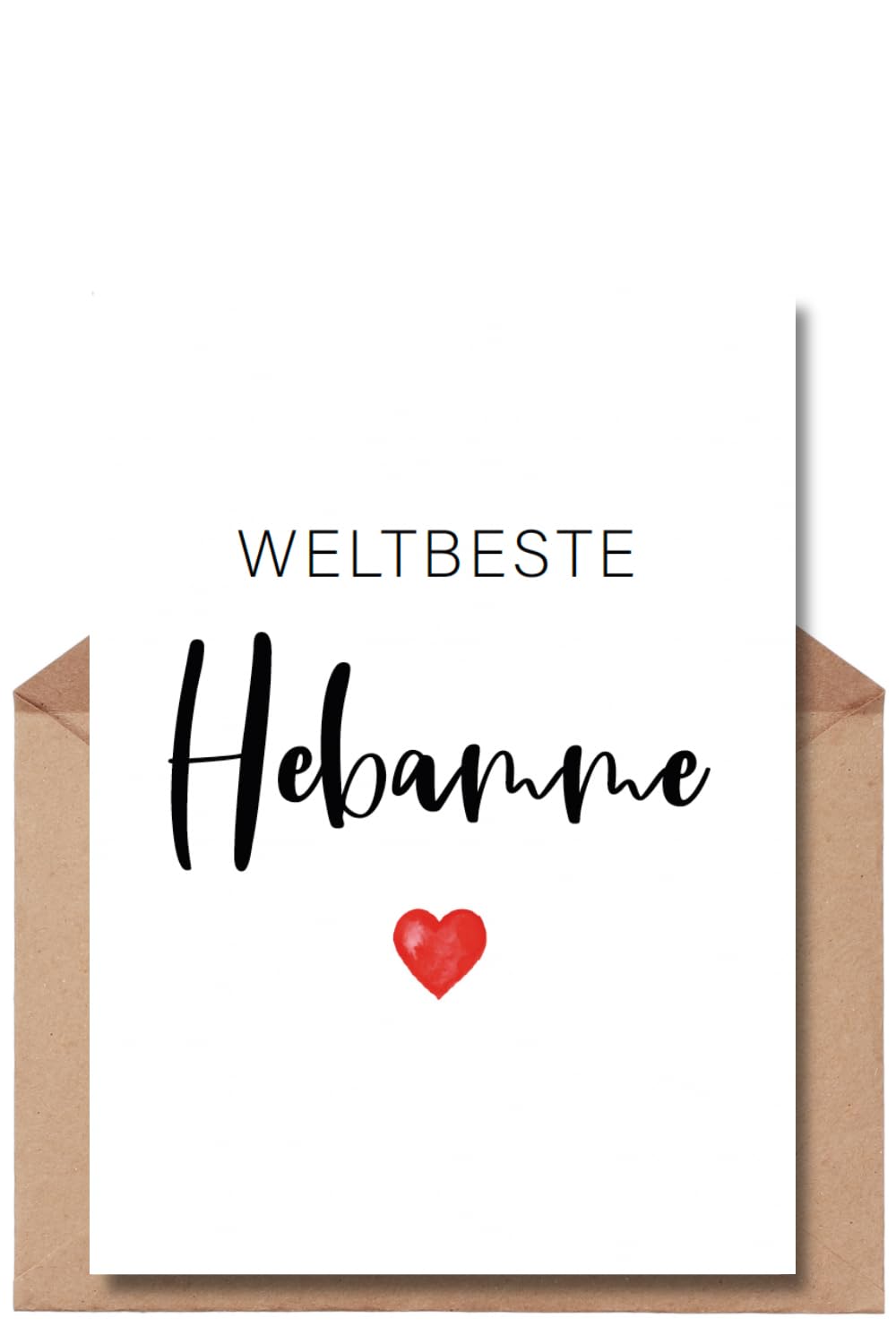 The Life Barn Postkarte mit Umschlag Weltbeste Hebamme Dankeskarte Geburt und Schwangerschaft