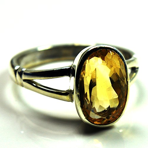 Bague en argent citrine de 7 carats taillée avec précision - 3