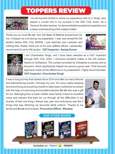 Image of GvKaksha (G.V. Singh) GK Sudarshan Chakra 2026 - Chapterwise PYQ For SSC-CGL, MTS, CHSL, CPO, GD, JE, CDS, RRB NTPC, GROUP D & Other Competitive Exams ... Previous Year Papers | English Medium