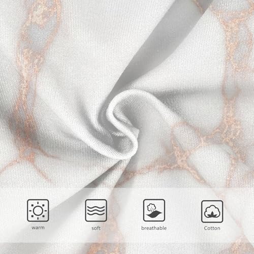 Toddler Girl Panties, Rose Gold Gray Marble White Cotton Underwear for Girls, 2–8 Years3