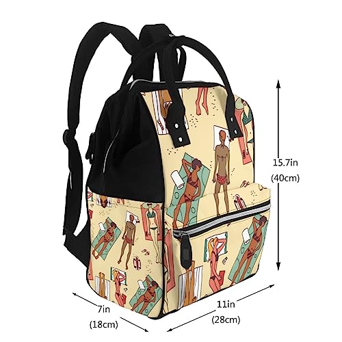 Sac à langer multifonction multicolore, le sac à dos de taille unique - 2