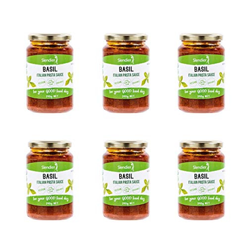 6x Slendier Sauce Italienne bio au basilic 340g Cover