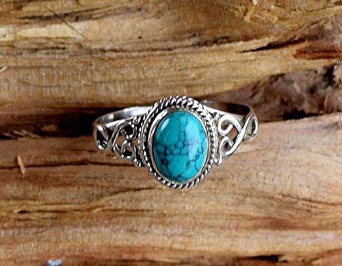 Turquoise Ring Sterling Silver Size 10 - Statement Ring For Women - Stone Gemstone Christmas Gifts Ring Jewelry