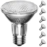 PAR20 Flood 50W 120V 2255 Lumens Flood Light Bulbs, 6 Pcs PAR20 Range Hood Light Bulb with Dimmable E26 Base, Dimmable 2800K Warm White, Long Lasting for Indoor Spotlight, Range Hood, Recessed