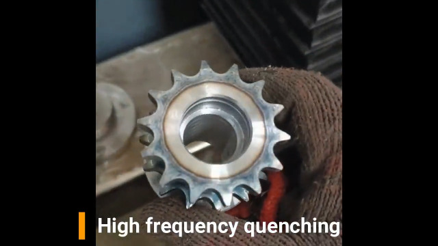 Image of 25 Tooth Roller Chain Sprocket B Type Hardened Teeth, 25 Chain Sigle Strand 1 /4-Inch Pitch, 17mm Bore Black Oxide C45 Carbon Steel, Keyway with Fasten Screws for 04C Chain