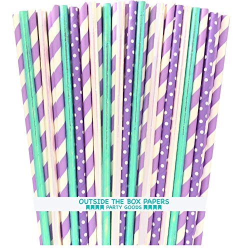 Pitillos de Papel Multicolor 7.75 pulgadas 100 unidades miniatura 1