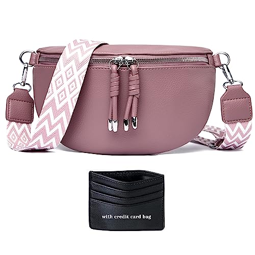 YISUOHOOM Bauchtasche Damen Umhängetasche klein Crossbody Bag Veganes...