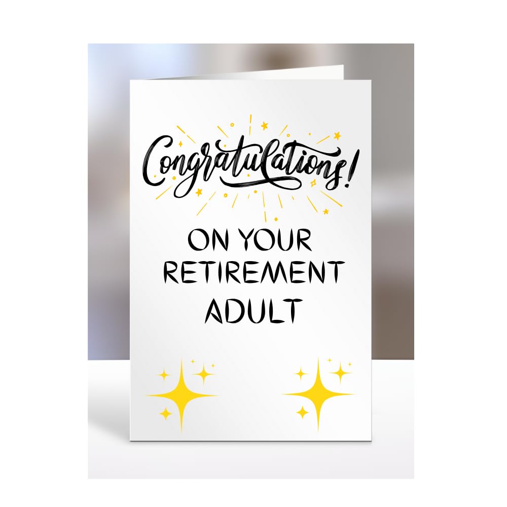 Congratulations on your retirement Adult Card, Gifts for Men, Women, Presents for Retired Man, Woman or Person, Greetings Card, Retire, A5-124_9