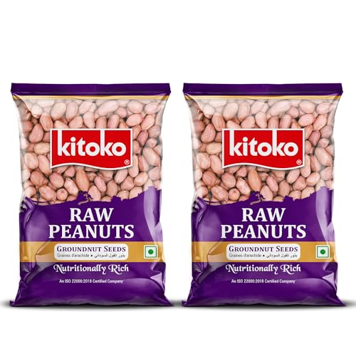 Image of Kitoko Raw Peanuts 200gm Pack of 2, Raw Groundnut for Snacking & Cooking