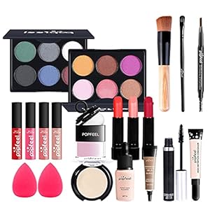 Set van 20 make-upcadeauset, professionele cosmetische make-upset met oogschaduw, lipgloss, rouge, concealer, etc., multifunctionele cosmetica-producten, set voor tienermeisjes, vrouwen