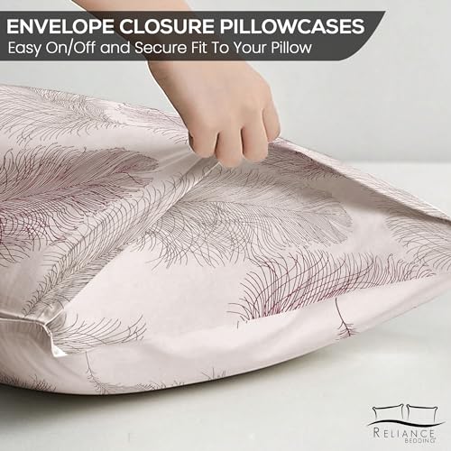 EverSoft Bedding 4Pcs Set 100% Egyptian Cotton Printed Duvet Cover Double Size with 1x Printed Fitted Sheet & 2 Matching Pillowcase Pair 400 Thread Count Quilt Reversible Double Duvet Cover Set - Image 5