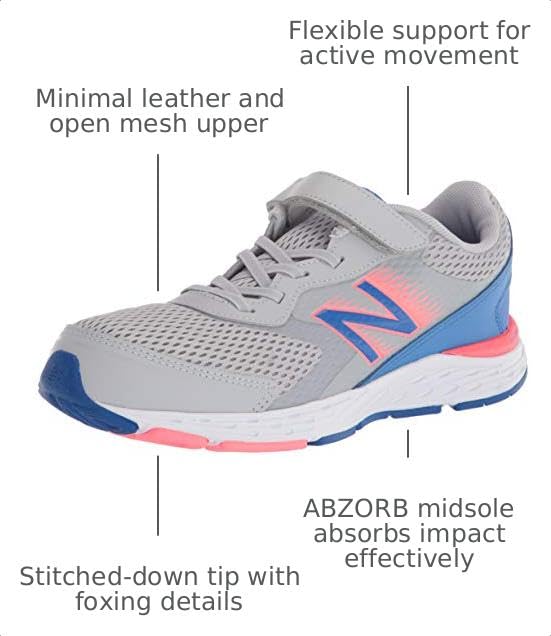 Image of New Balance Kids' 680 V6 Hook and Loop Running Shoe