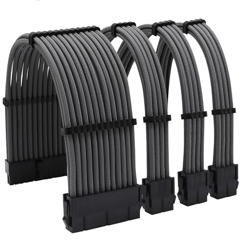 Rieoany Portacables Organizador de Cables, Peine de Cable Kit dDe 24, Ordenar Cables Sujeta Guarda Cable Management Clips, 24 Pines 8 Pines 6 Pines para PC Interno para Oficina y Hogar Negro
