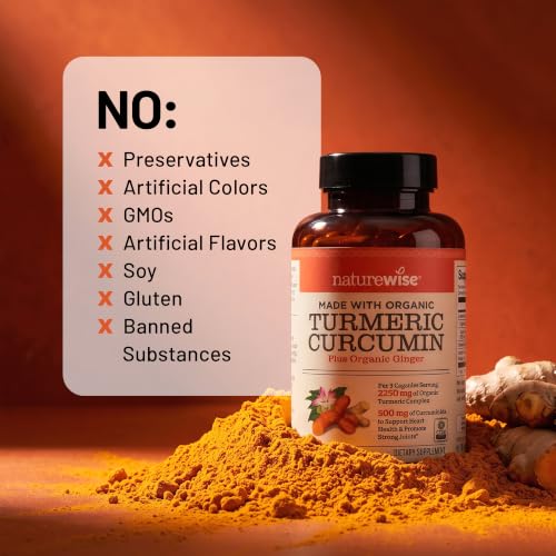 NatureWise Turmeric Curcumin 2250mg Supplement with BioPerine, 90 Capsules - image 8