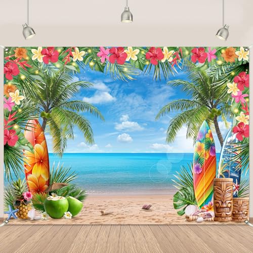 Summer Hawaiian Beach Backdrop 7x5Ft - $5.99 with code CMUUDK76