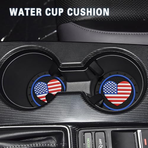 Portavasos para Carro 2PCS con Diseño Bandera Americana miniatura 3